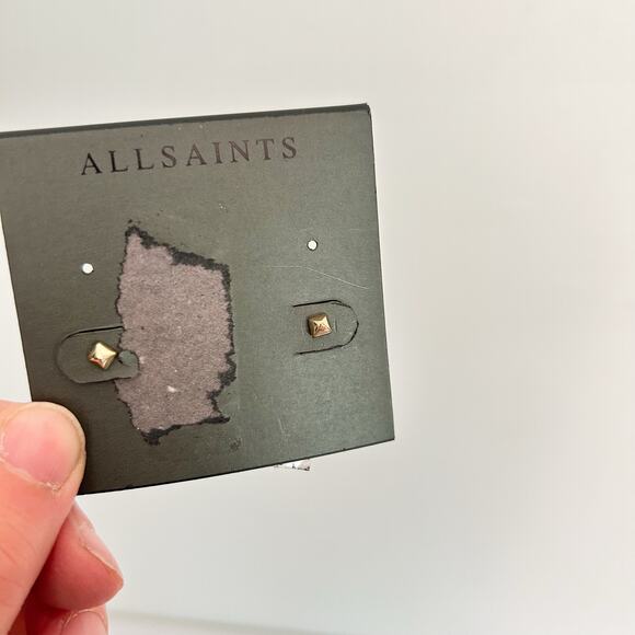 ALLSAINTS Studded Gold Earrings - Picture 2 of 3
